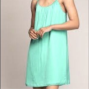 🆕 Naked Princess LeMarche Amanda Tie Ruched Sleep Tank Dress Aqua Sea Glass NWT